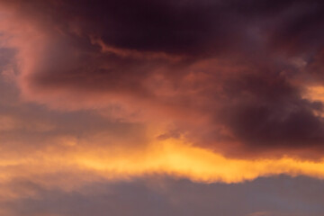 Expressive dramatic cloudscape with vibrant colors
