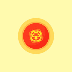 Kyrgyzstan - Circular Flag