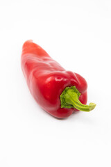 Red Peppers isolated on white. Capia or chili red peppers on white background.
