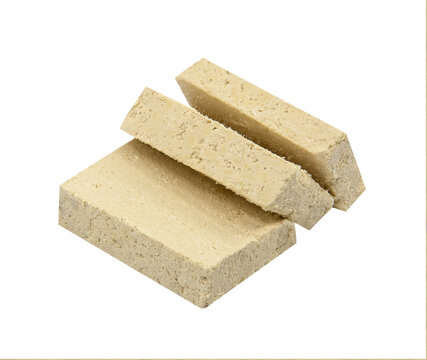 Halva or Halvah isolated on white background. Traditional Turkish Sweet Dessert Delicious Helva or Halwa