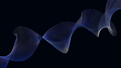 Abstract of wavy lines background, minimal dynamic shape, 3d rendering.