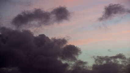 Obraz na płótnie Canvas Clouds at sunset, weather concept