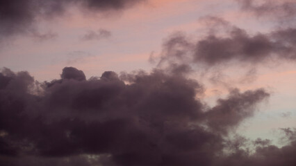 Clouds at sunset, weather concept