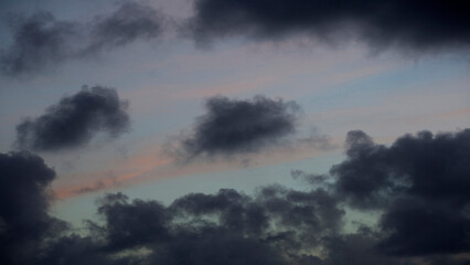Clouds at sunset, weather concept