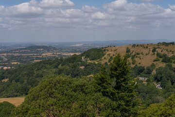 Fototapeta na wymiar Birdlip view point over looking Gloucester, England, UK