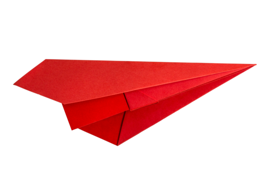 Red paper aircraft - Powered by Adobe