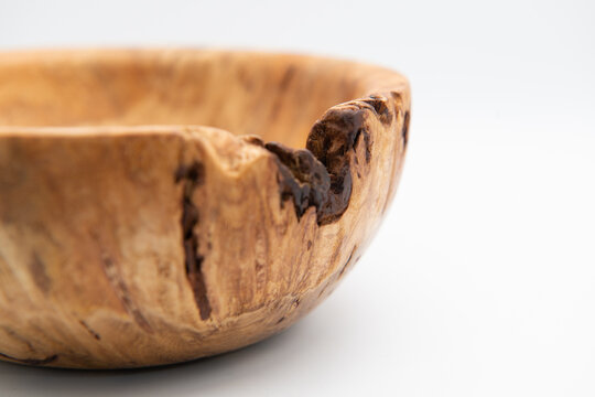 Oak burr or burl dish handmade wih natural edge