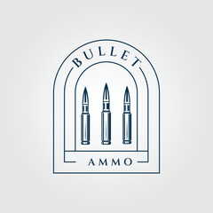 bullet vintage logo, icon and symbol, with emblem vector illustration design