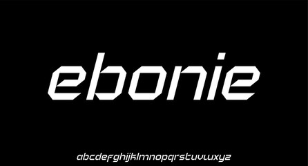 sharp, futuristic modern geometric font	