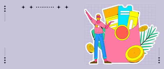 Coupon concept flat vector concept operation illustration
