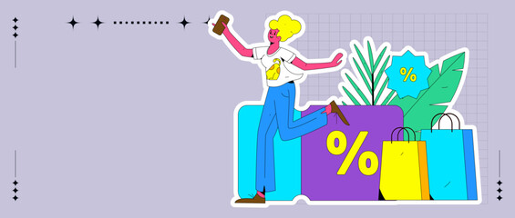 Coupon concept flat vector concept operation illustration
