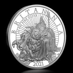 2021 Britannia Silver Proof Coin Reverse