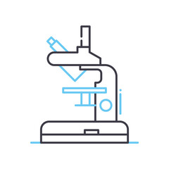 microscope line icon, outline symbol, vector illustration, concept sign