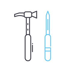 repair line icon, outline symbol, vector illustration, concept sign