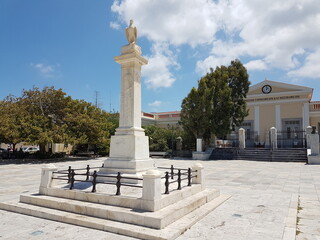 Fototapeta na wymiar andros island andros city in greece