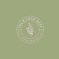 Green Round Lavender Logo