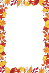 秋の鮮やか紅葉フレーム背景