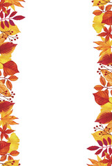 秋の鮮やか紅葉フレーム背景