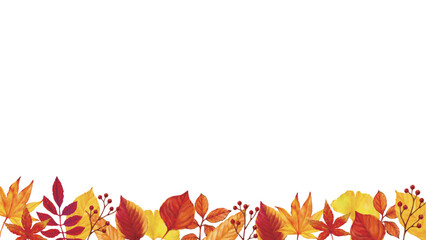 秋の鮮やか紅葉フレーム背景