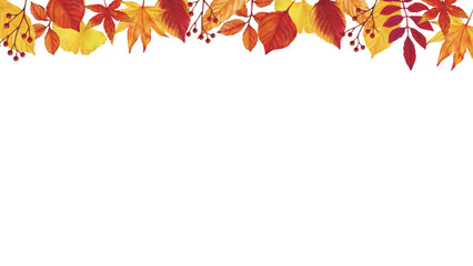 秋の鮮やか紅葉フレーム背景