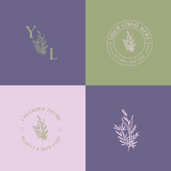 Fototapeta na wymiar Lavender Logo Compilation