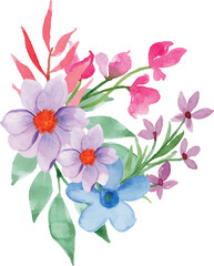 Fototapeta na wymiar Looser Flower Watercolor