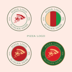 Round Pizza Shop Logo