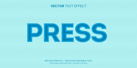 Naklejka premium paper press inside editable text effect