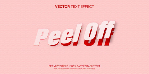paper cut and peel off style editable text effect