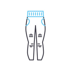 throusers line icon, outline symbol, vector illustration, concept sign