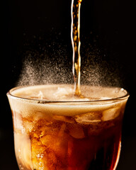 Glass of cola soda