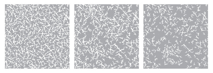 Seamless abstract pattern set with natural organic shapes and dots. Broken crackes wall texture. Winter textured background 