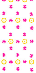 Pattern, decorative composition, where flowers and butterflies are depicted as symbols