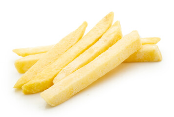 french fries on a white background
