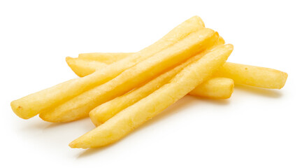 french fries on a white background