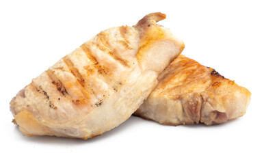 grill pork isolated on white background