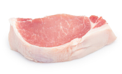 fresh pork isolated on white background
