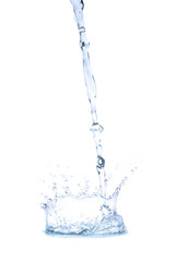 splashing water isolated on white background