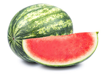 Watermelon fruit isolated on white background