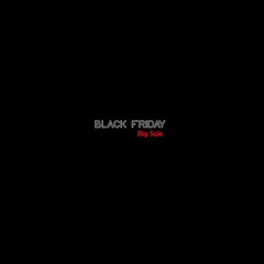 black friday text logo in photoshop