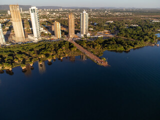 Fototapeta premium The beautiful Palmas the smallest capital of Brazil with the Tocantins river