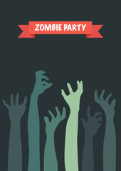 Obraz premium Zombie party halloween theme