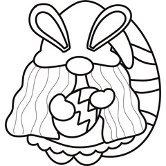 easter bunny with eggs