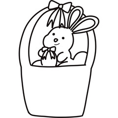 Rabbit in basket 