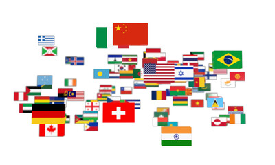 International Flag Display Of Various Countries