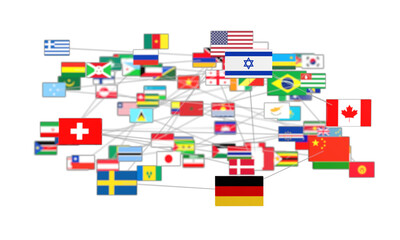 International Flag Display Of Various Countries