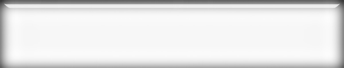 Blank rectangle glass plate isolated on black background. Web icon template. 3d illustration