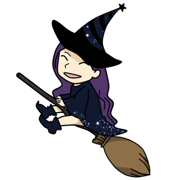 The witch on the broomstick