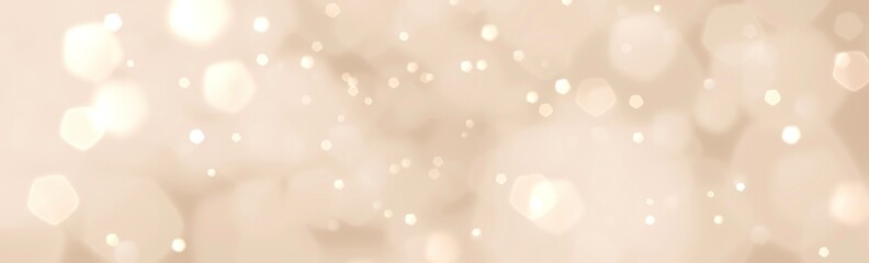 Festive abstract Christmas bokeh background - bokeh lights beige - New Year, Anniversary, Wedding, banner, panorama

