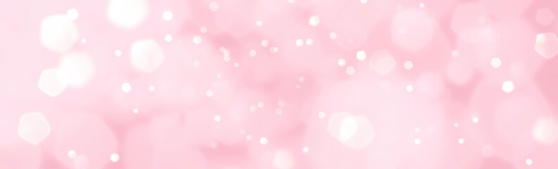 abstract pink bokeh light background banner - festive Christmas, mothers day, valentines day banner - 523816628